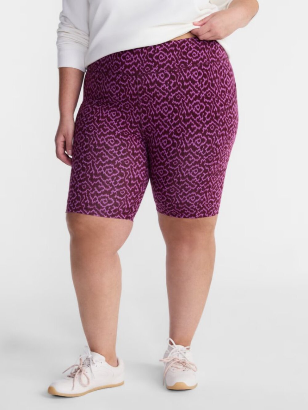 NWT Terra & Sky Women's Violet & Pink High Rise Bike Short Pocket Plus Size 4X !
